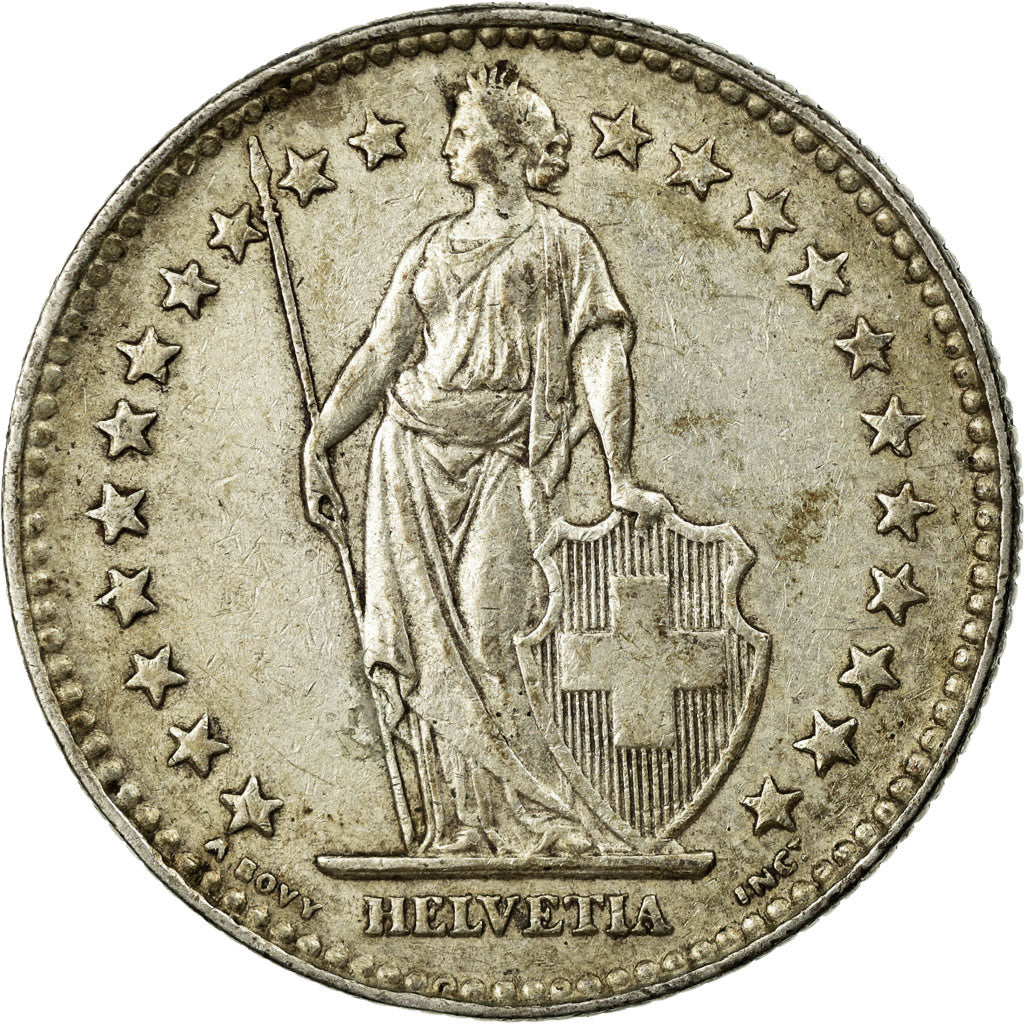 Coin, Switzerland, 2 Francs, 1931, Bern, EF(40-45), Silver, KM:21