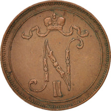 Finland, Nicholas II, 10 Pennia, 1914, Copper, KM:14