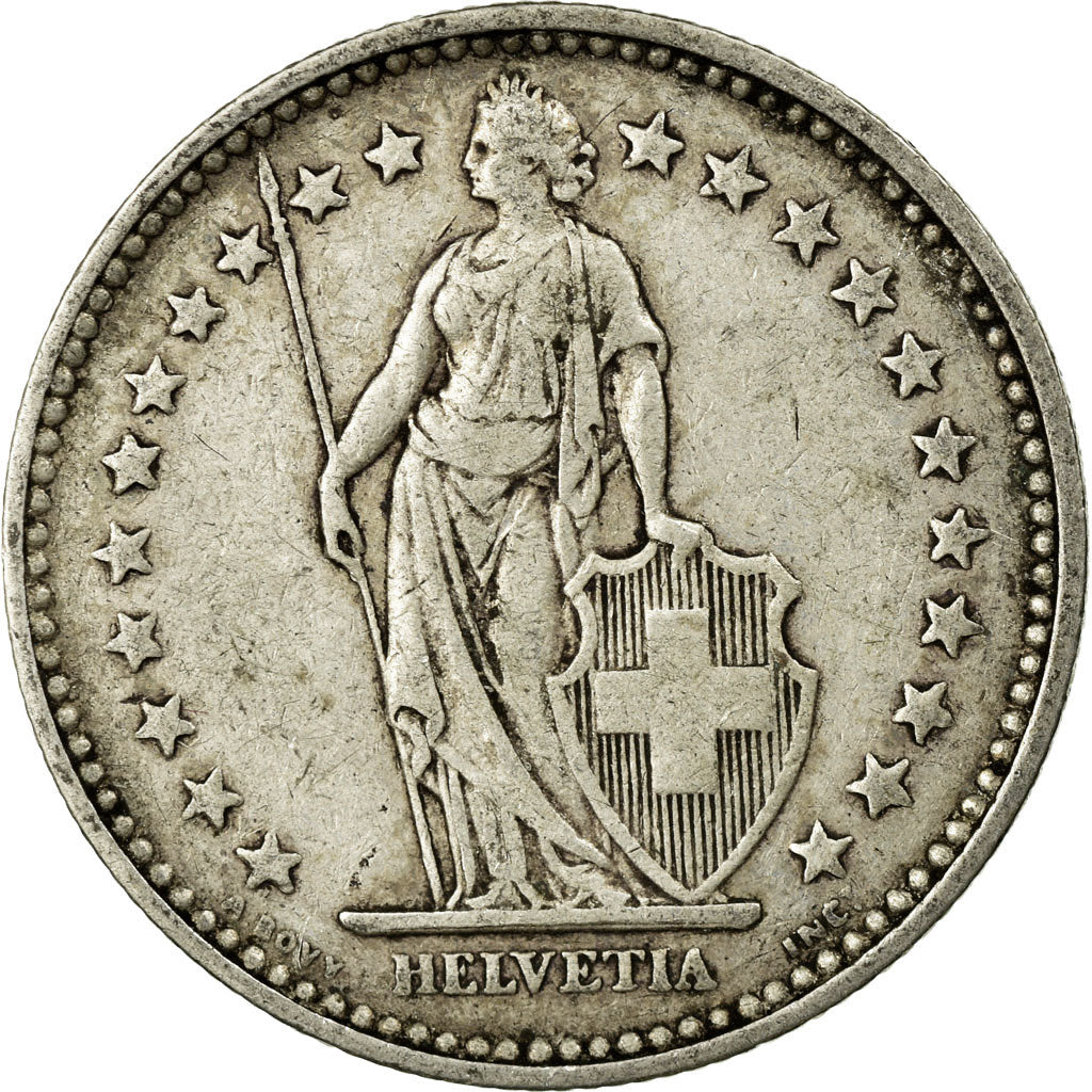 Coin, Switzerland, 2 Francs, 1894, Paris, VF(30-35), Silver, KM:21