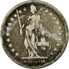Coin, Switzerland, 2 Francs, 1878, Bern, VF(20-25), Silver, KM:21