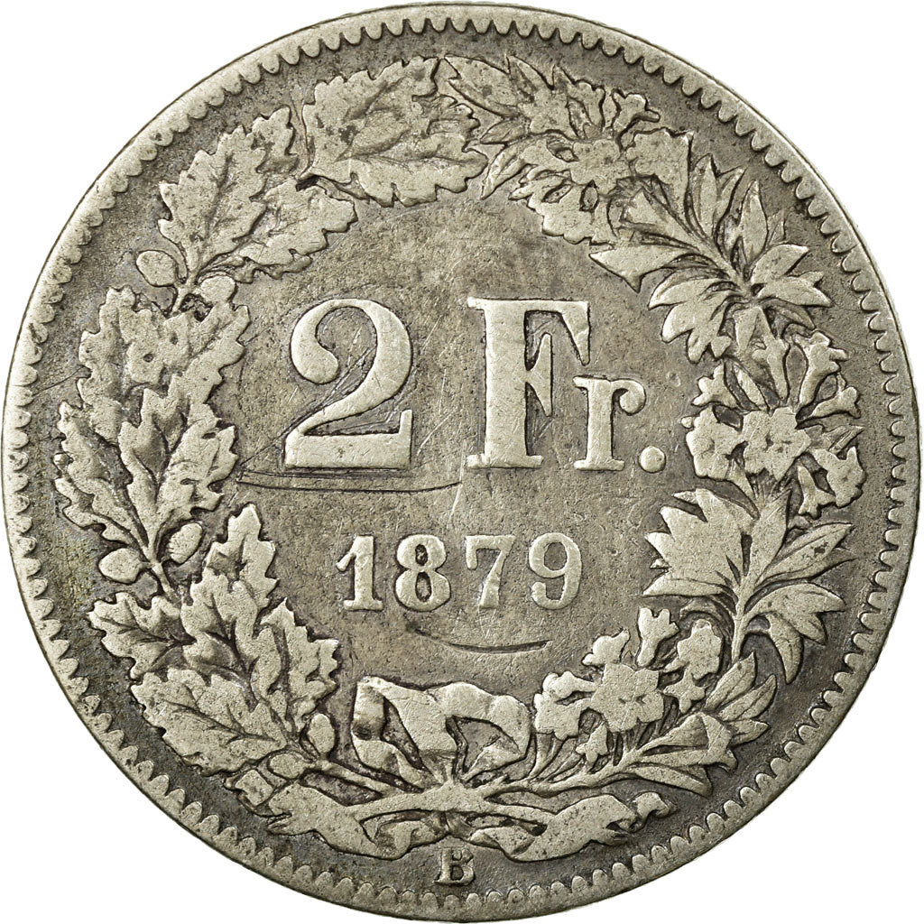 Monnaie, Suisse, 2 Francs, 1879, Bern, TB, Argent, KM:21