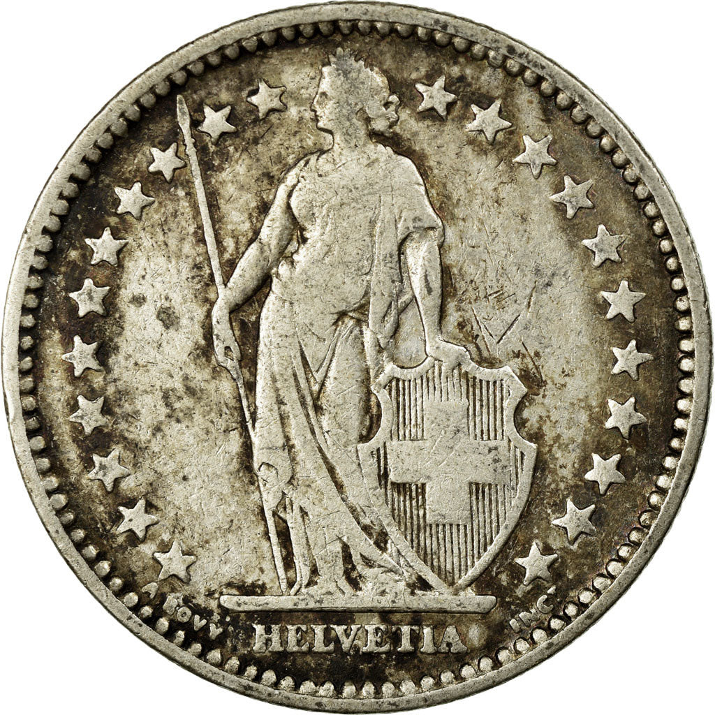 Coin, Switzerland, 2 Francs, 1886, Bern, VF(20-25), Silver, KM:21