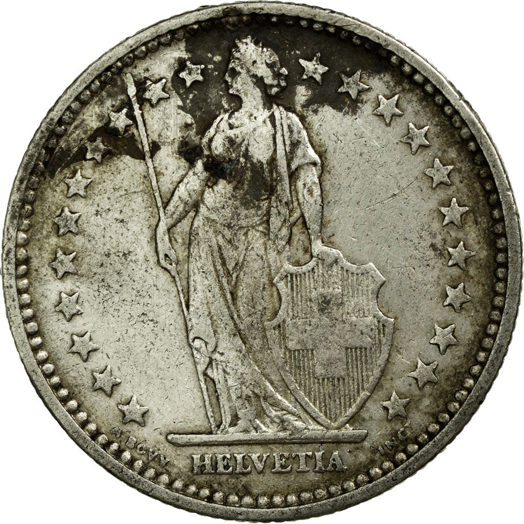 Coin, Switzerland, 2 Francs, 1905, Bern, VF(30-35), Silver, KM:21