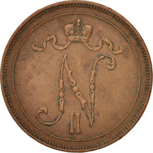 Finnland, Nicolas II, 10 Pennia, 1916, Copper, KM:14