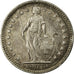 Coin, Switzerland, 2 Francs, 1921, Bern, EF(40-45), Silver, KM:21