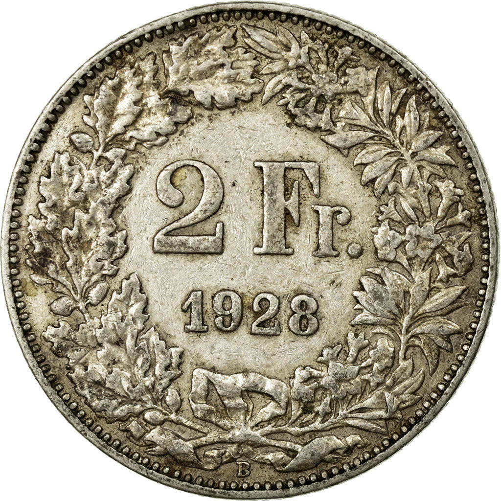 Moneta, Svizzera, 2 Francs, 1928, Bern, BB, Argento, KM:21