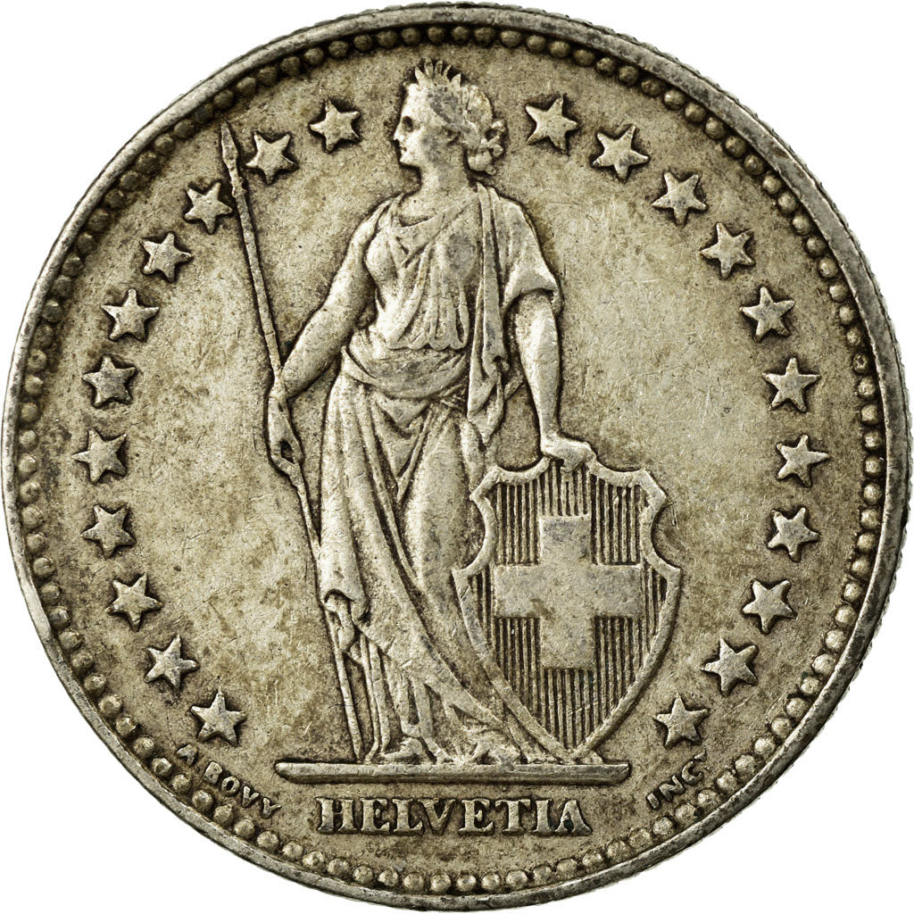 Coin, Switzerland, 2 Francs, 1931, Bern, EF(40-45), Silver, KM:21
