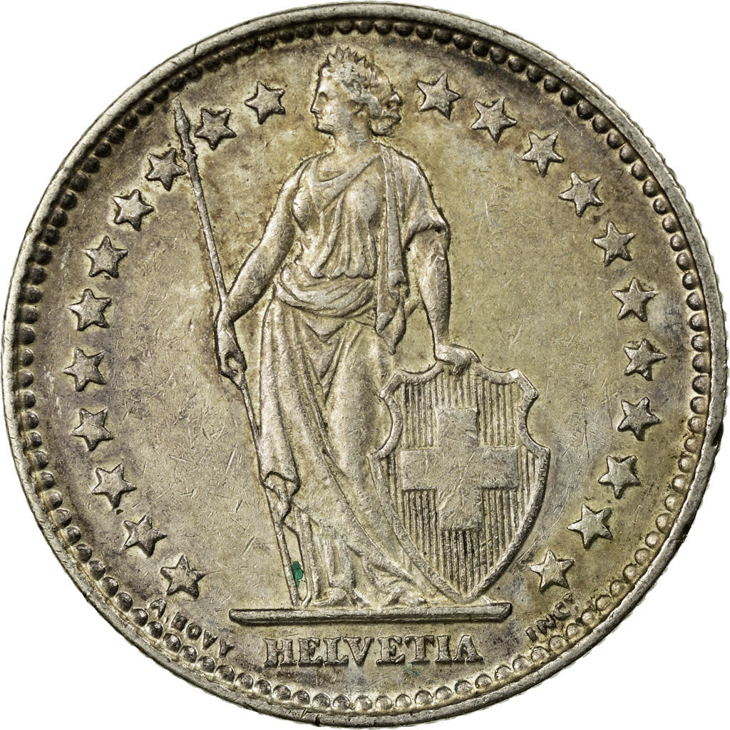 Coin, Switzerland, 2 Francs, 1937, Bern, AU(50-53), Silver, KM:21