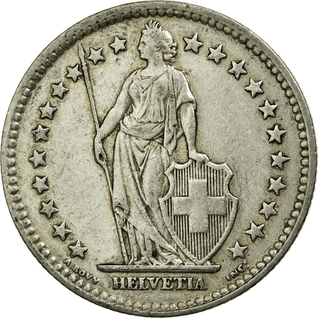 Coin, Switzerland, 2 Francs, 1939, Bern, EF(40-45), Silver, KM:21