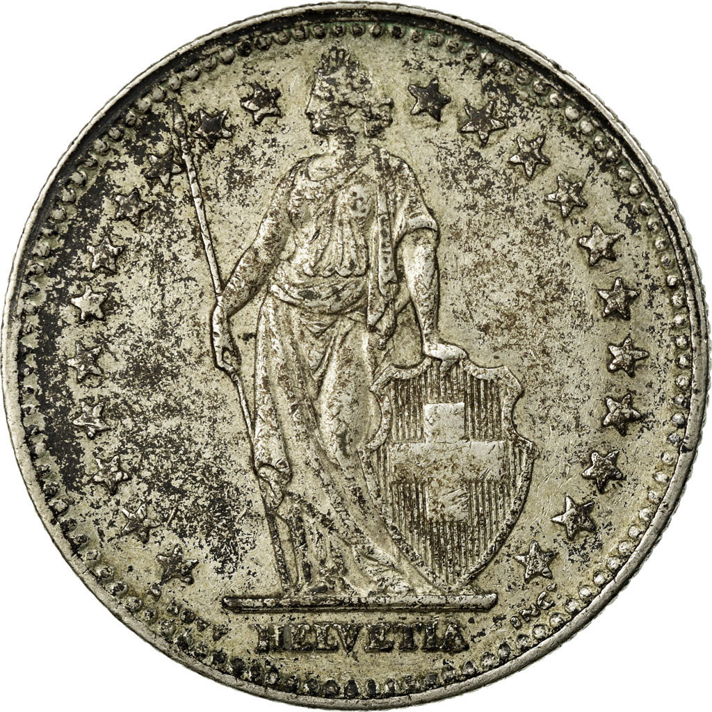 Coin, Switzerland, 2 Francs, 1944, Bern, EF(40-45), Silver, KM:21