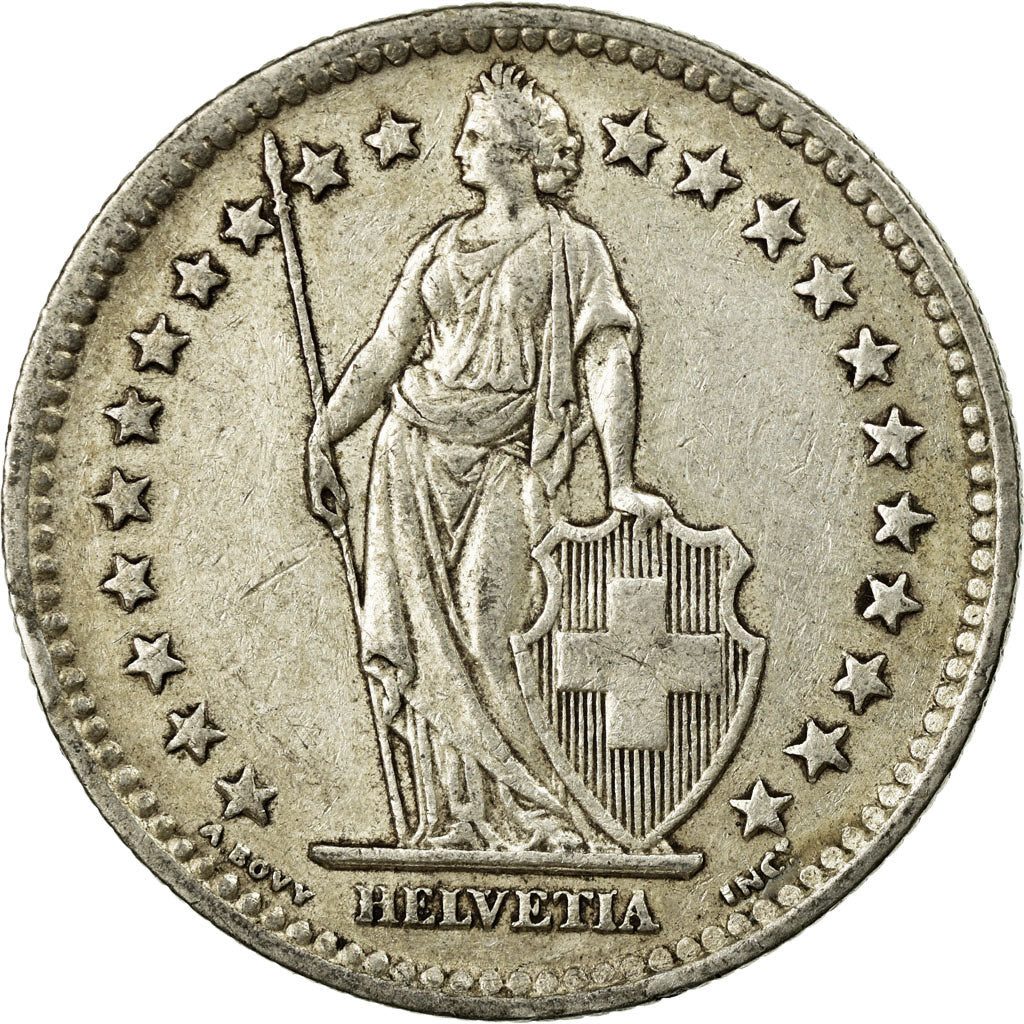 Moneta, Svizzera, 2 Francs, 1948, Bern, BB, Argento, KM:21