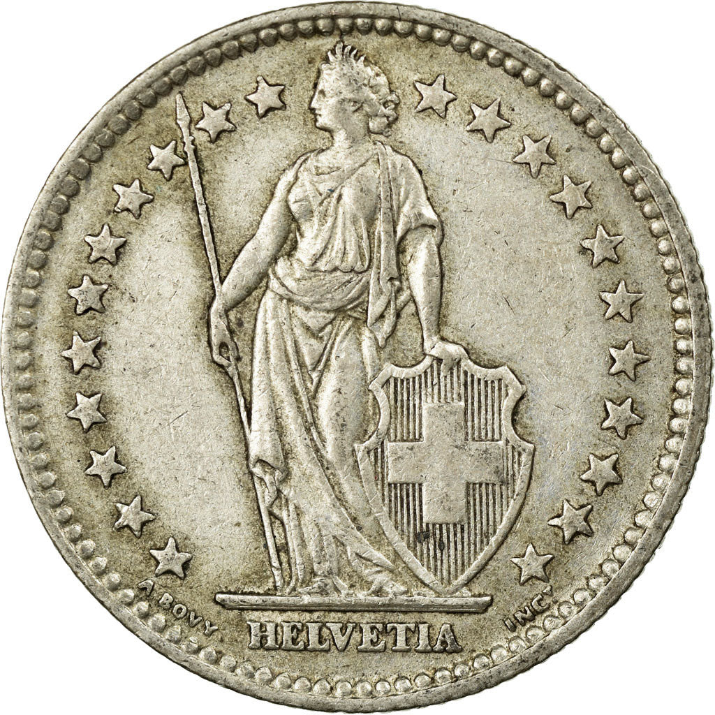 Coin, Switzerland, 2 Francs, 1957, Bern, EF(40-45), Silver, KM:21