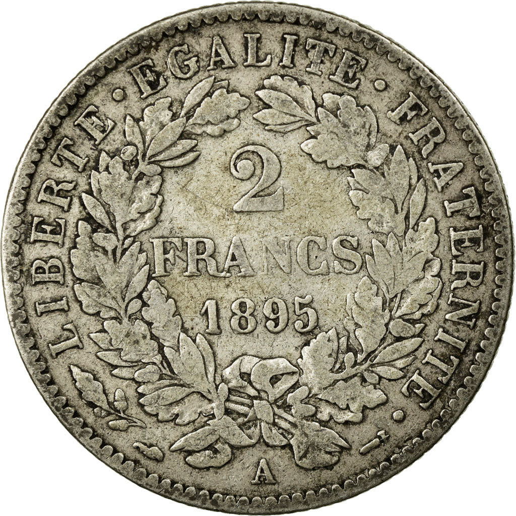 Monnaie, France, Cérès, 2 Francs, 1895, Paris, TB+, Argent, Gadoury:530a