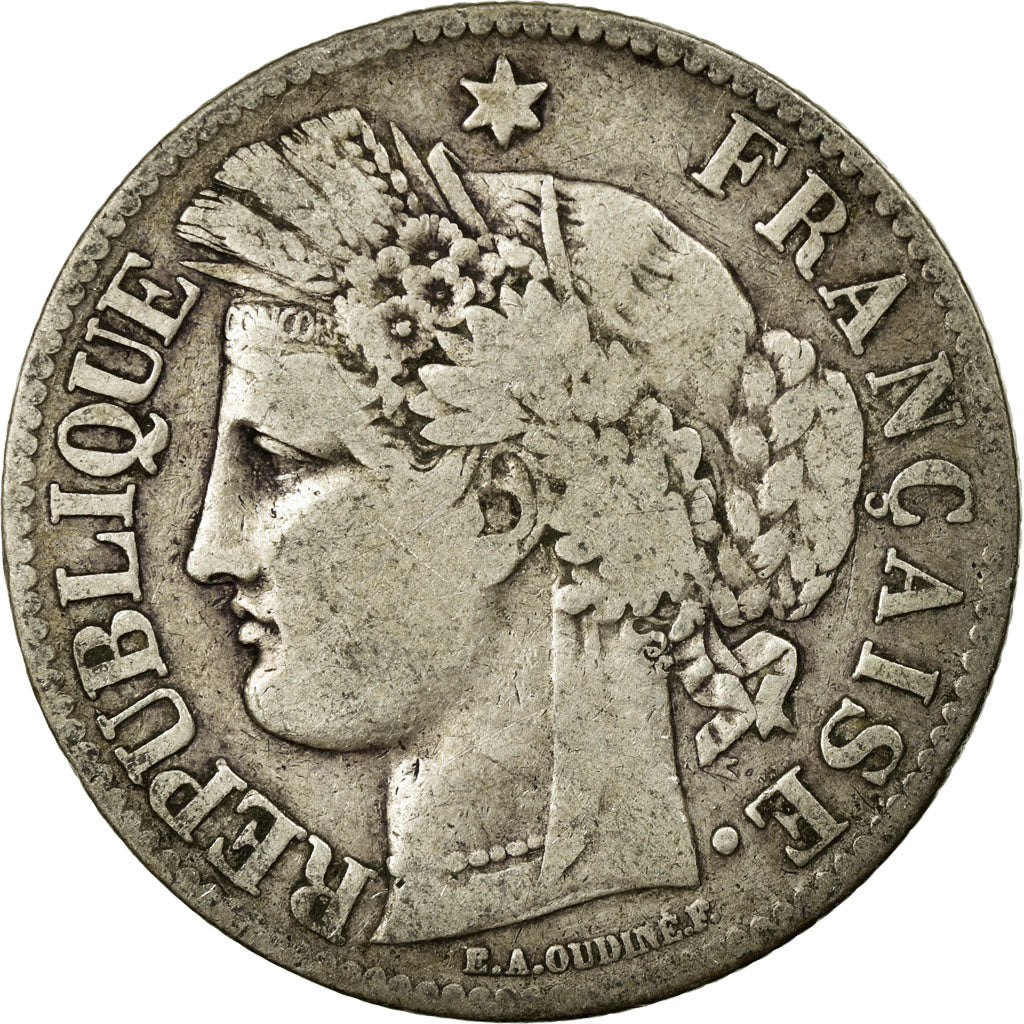 Monnaie, France, Cérès, 2 Francs, 1871, Paris, TB, Argent, Gadoury:530