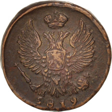 Monnaie, Russie, Alexander I, Denga, 1/2 Kopek, 1819, Ekaterinbourg, TTB+
