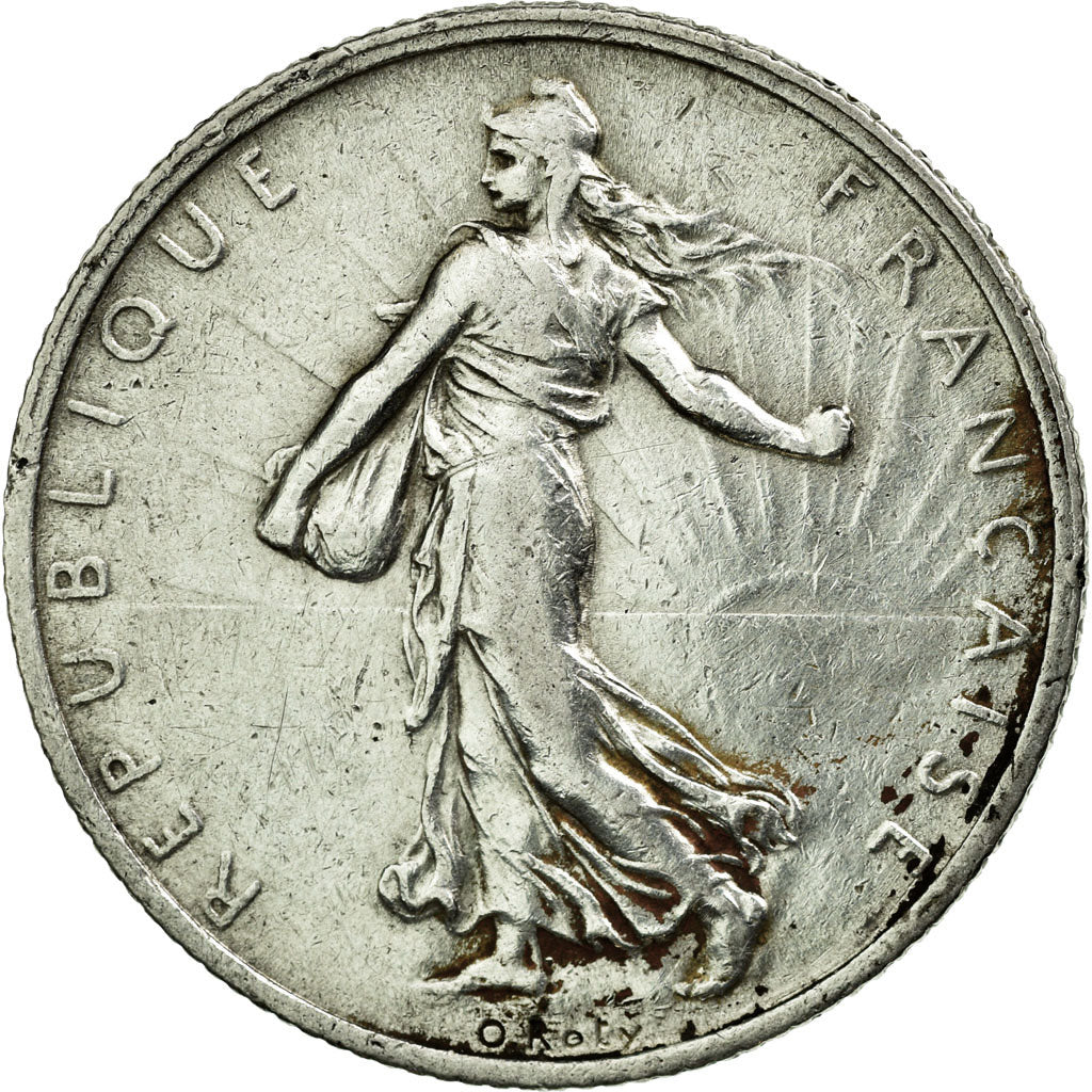 Moneta, Francia, Semeuse, 2 Francs, 1914, Castelsarrasin, MB+, Argento, KM:845.2