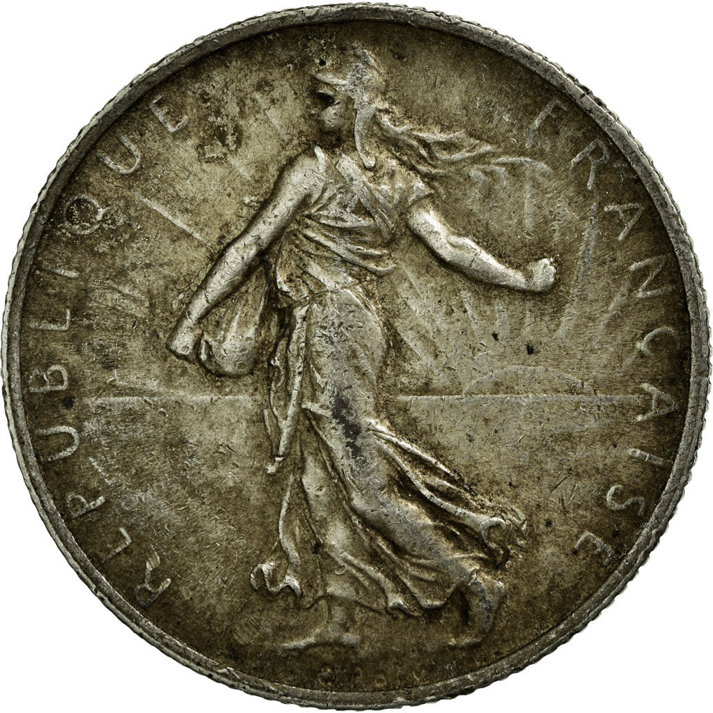 Coin, France, Semeuse, 2 Francs, 1914, Castelsarrasin, EF(40-45), Silver