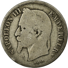 Munten, Frankrijk, Napoleon III, 2 Francs, 1867, Strasbourg, ZG, KM 807.2