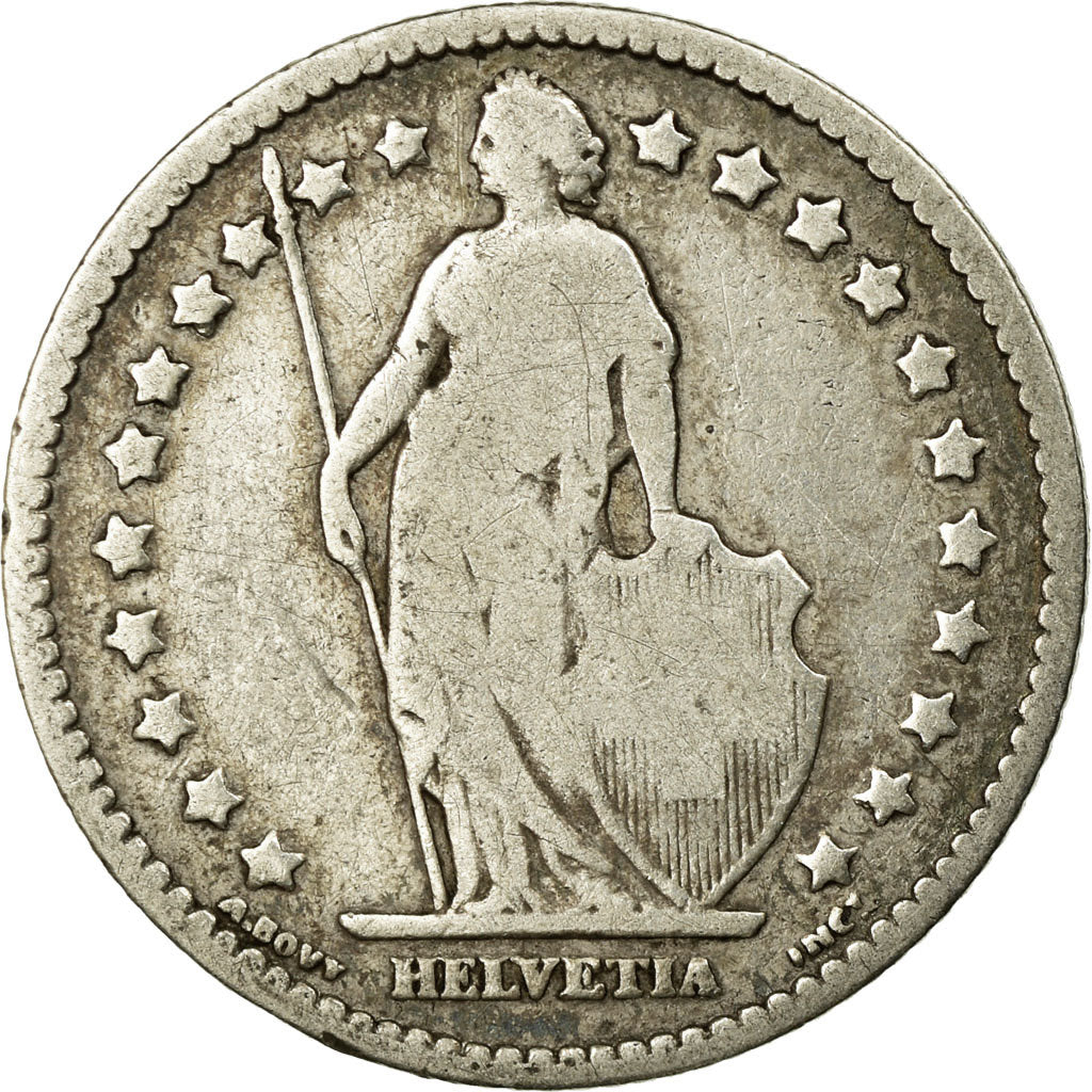 Coin, Switzerland, Franc, 1875, Bern, VF(20-25), Silver, KM:24