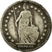 Coin, Switzerland, Franc, 1877, Bern, F(12-15), Silver, KM:24