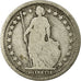 Monnaie, Suisse, Franc, 1877, Bern, B+, Argent, KM:24
