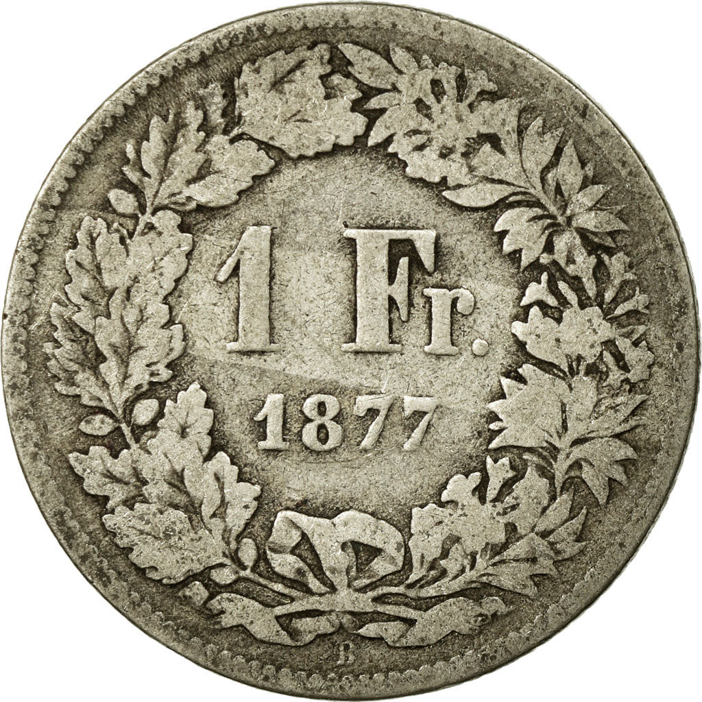 Monnaie, Suisse, Franc, 1877, Bern, B+, Argent, KM:24