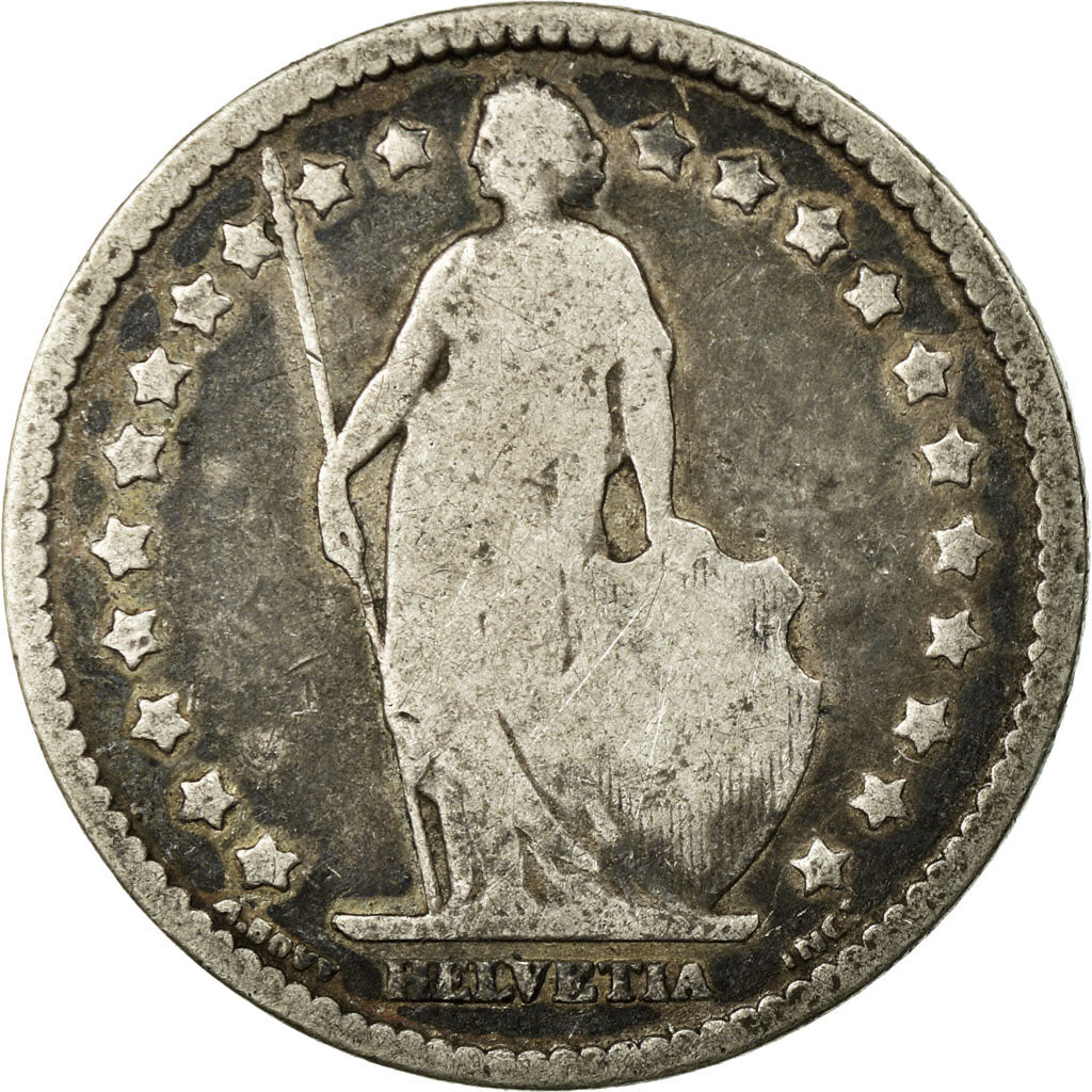 Coin, Switzerland, Franc, 1876, Bern, F(12-15), Silver, KM:24