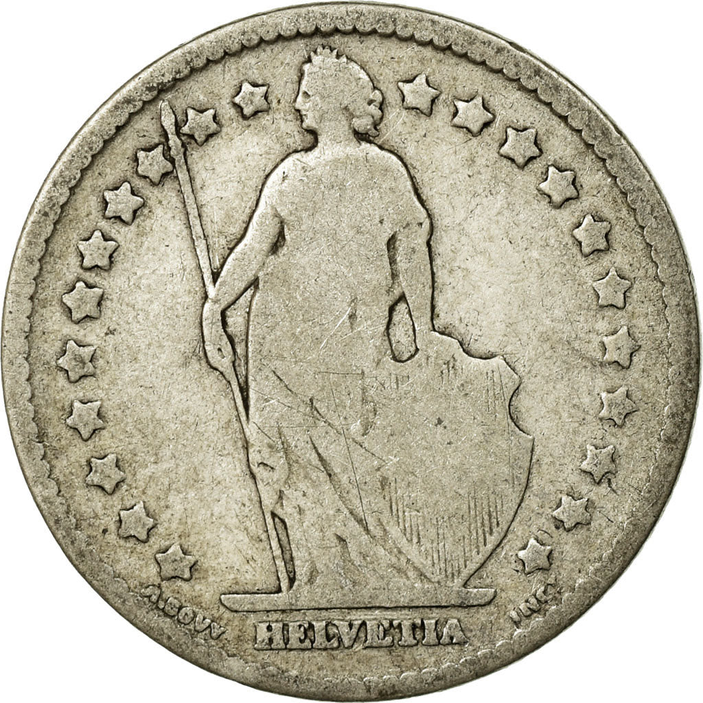Coin, Switzerland, Franc, 1880, Bern, F(12-15), Silver, KM:24
