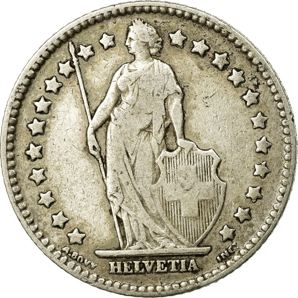 Coin, Switzerland, Franc, 1894, Paris, VF(20-25), Silver, KM:24