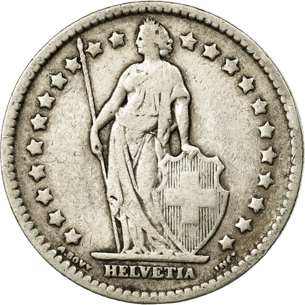 Coin, Switzerland, Franc, 1908, Bern, VF(20-25), Silver, KM:24