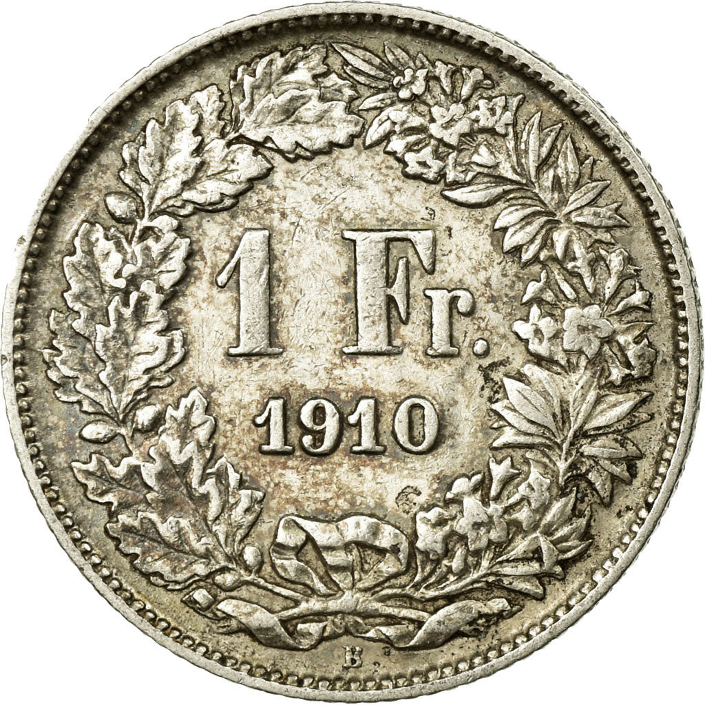 Coin, Switzerland, Franc, 1910, Bern, EF(40-45), Silver, KM:24