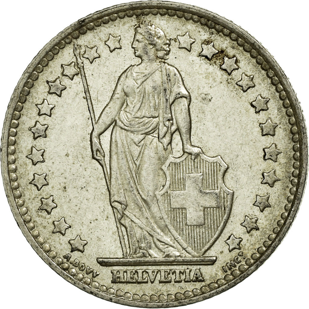 Coin, Switzerland, Franc, 1944, Bern, AU(55-58), Silver, KM:24