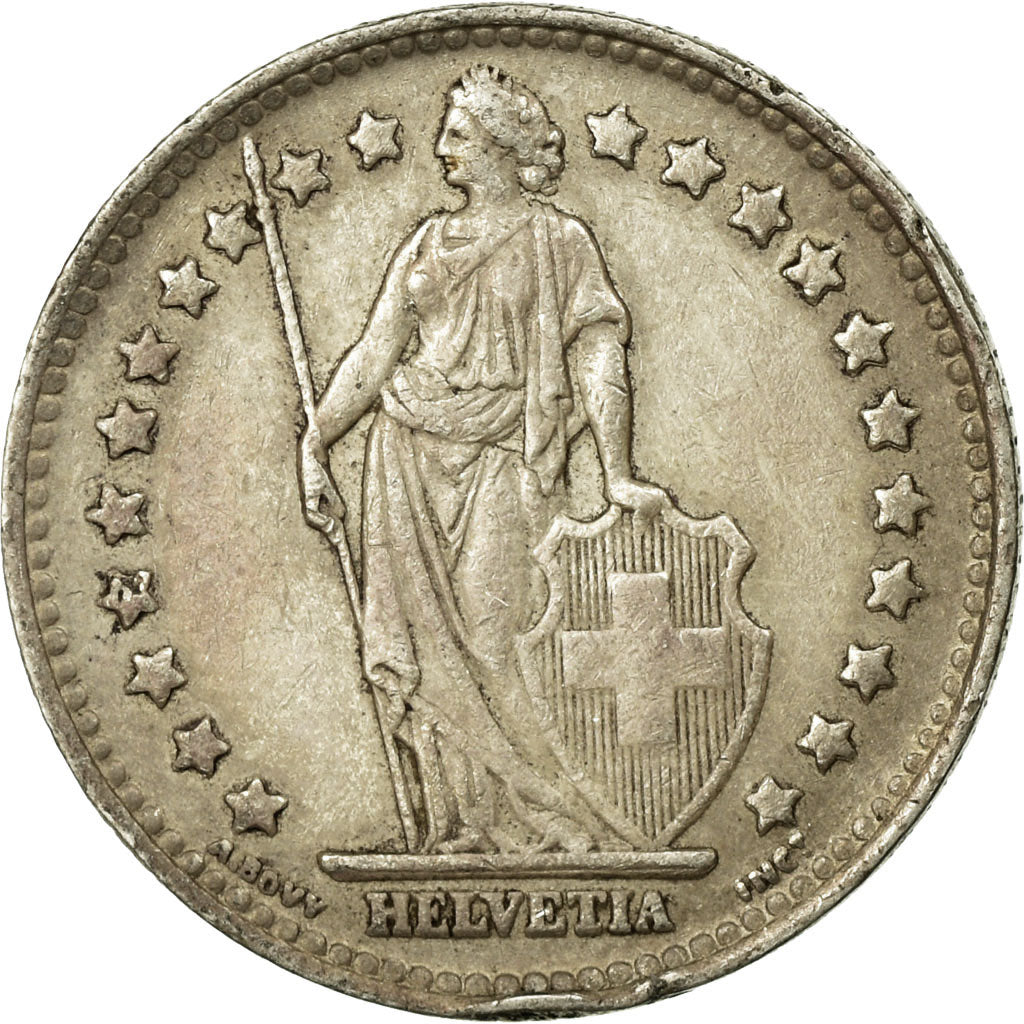 Coin, Switzerland, Franc, 1944, Bern, EF(40-45), Silver, KM:24