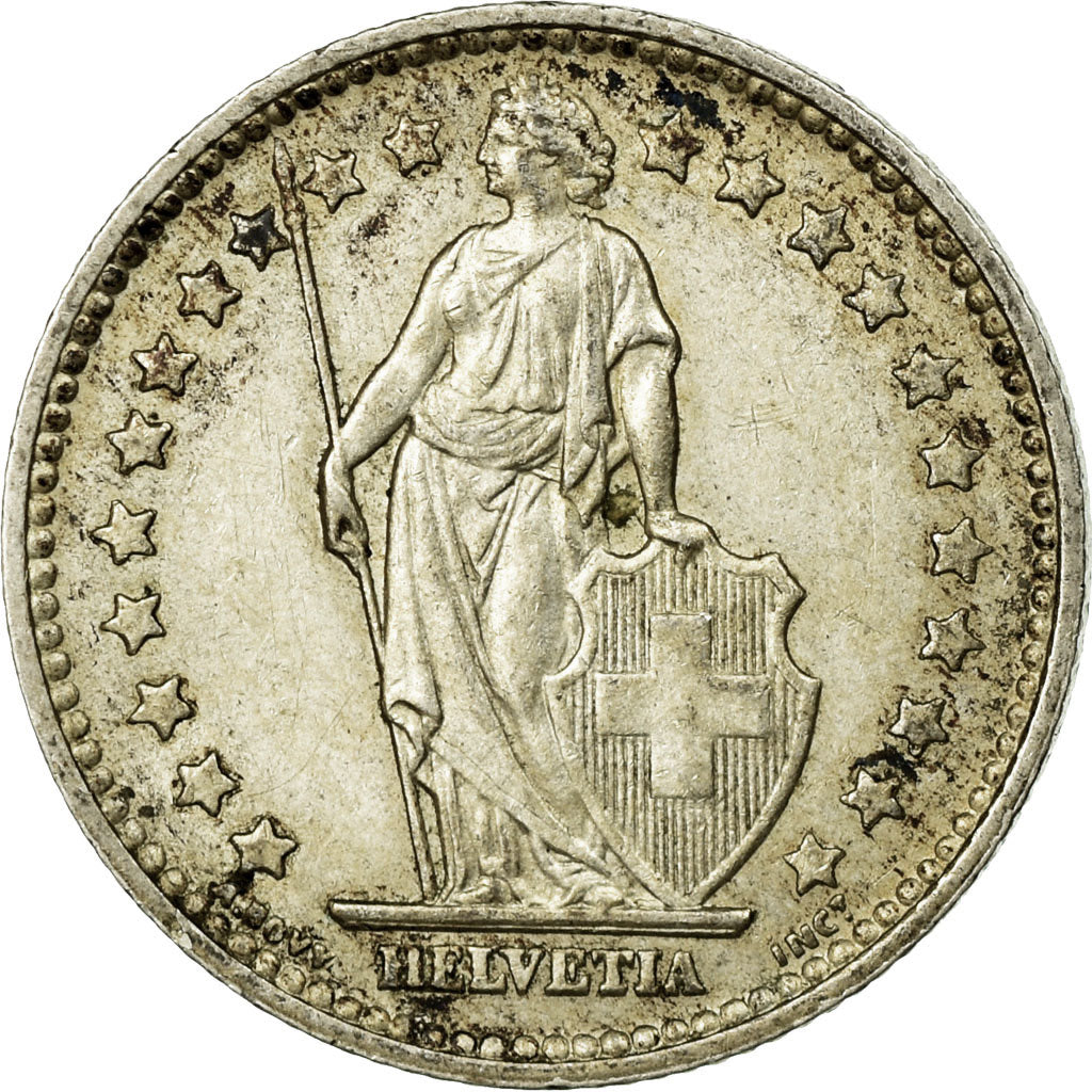 Coin, Switzerland, Franc, 1957, Bern, AU(55-58), Silver, KM:24