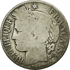 Monnaie, France, Cérès, Franc, 1872, Bordeaux, B, Argent, Gadoury:465a