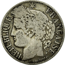 Coin, France, Cérès, Franc, 1872, Bordeaux, VF(20-25), Silver, KM:822.2