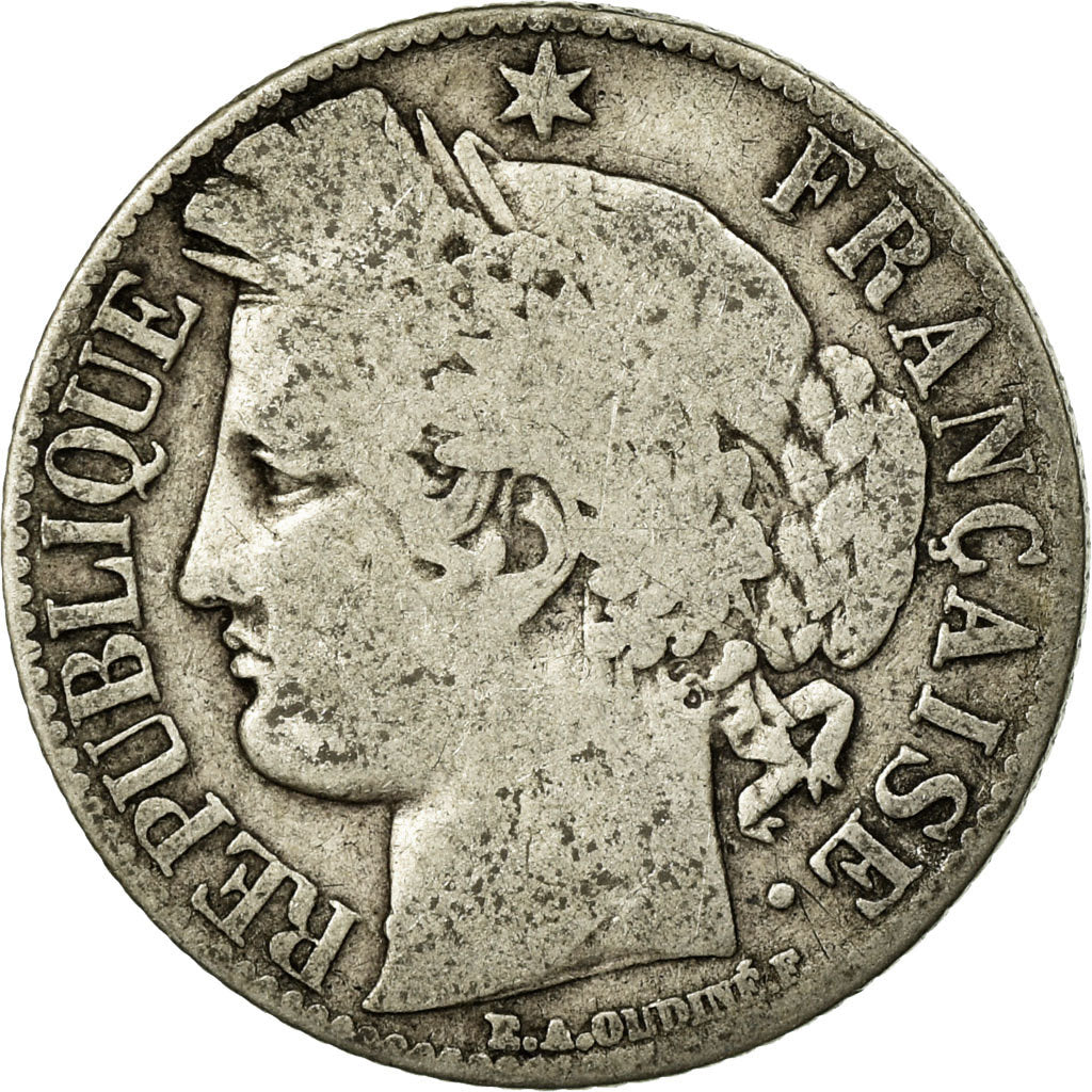 Moeda, França, Cérès, Franc, 1888, Paris, F(12-15), Prata, KM:822.1