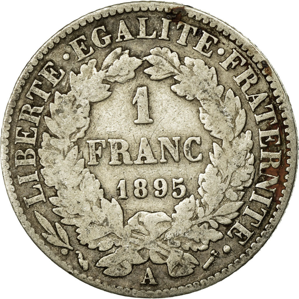 Coin, France, Cérès, Franc, 1895, Paris, VF(20-25), Silver, KM:822.1