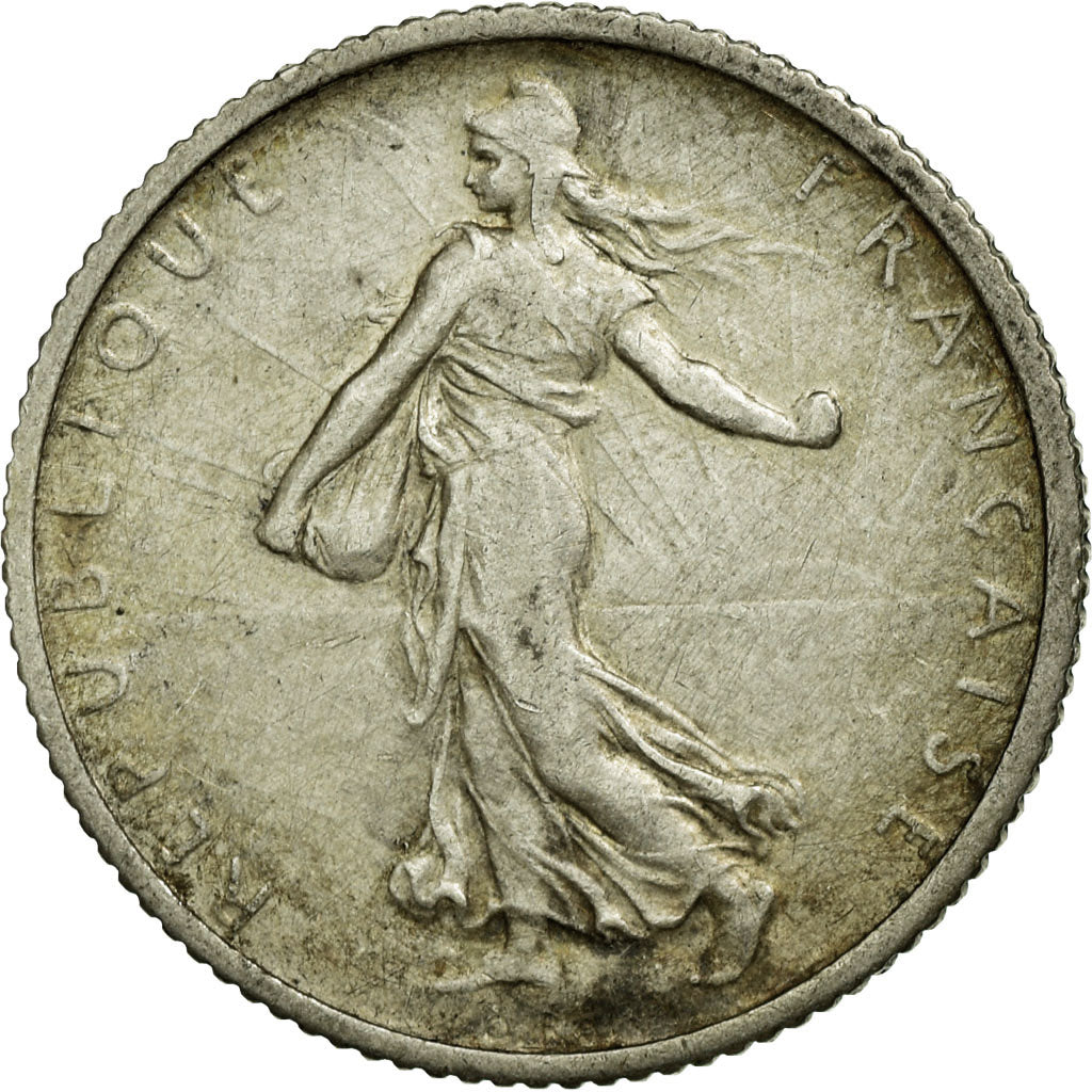 Coin, France, Semeuse, Franc, 1907, Paris, EF(40-45), Silver, KM:844.1