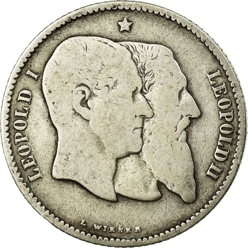 Coin, Belgium, Leopold II, Franc, 1880, VF(20-25), Silver, KM:38