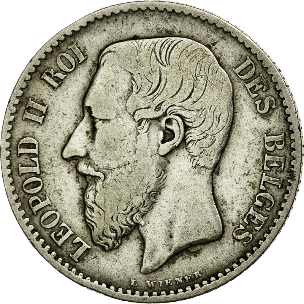 Coin, Belgium, Leopold II, Franc, 1886, VF(20-25), Silver, KM:28.2