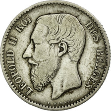 Coin, Belgium, Leopold II, Franc, 1886, VF(20-25), Silver, KM:28.2