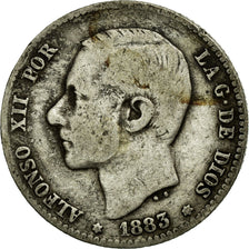 Coin, Spain, Alfonso XII, Peseta, 1883, Madrid, VF(20-25), Silver, KM:686