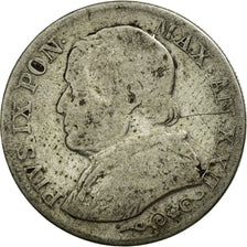 Moneta, STATI ITALIANI, PAPAL STATES, Pius IX, Lira, 1867, Roma, MB, KM 1378