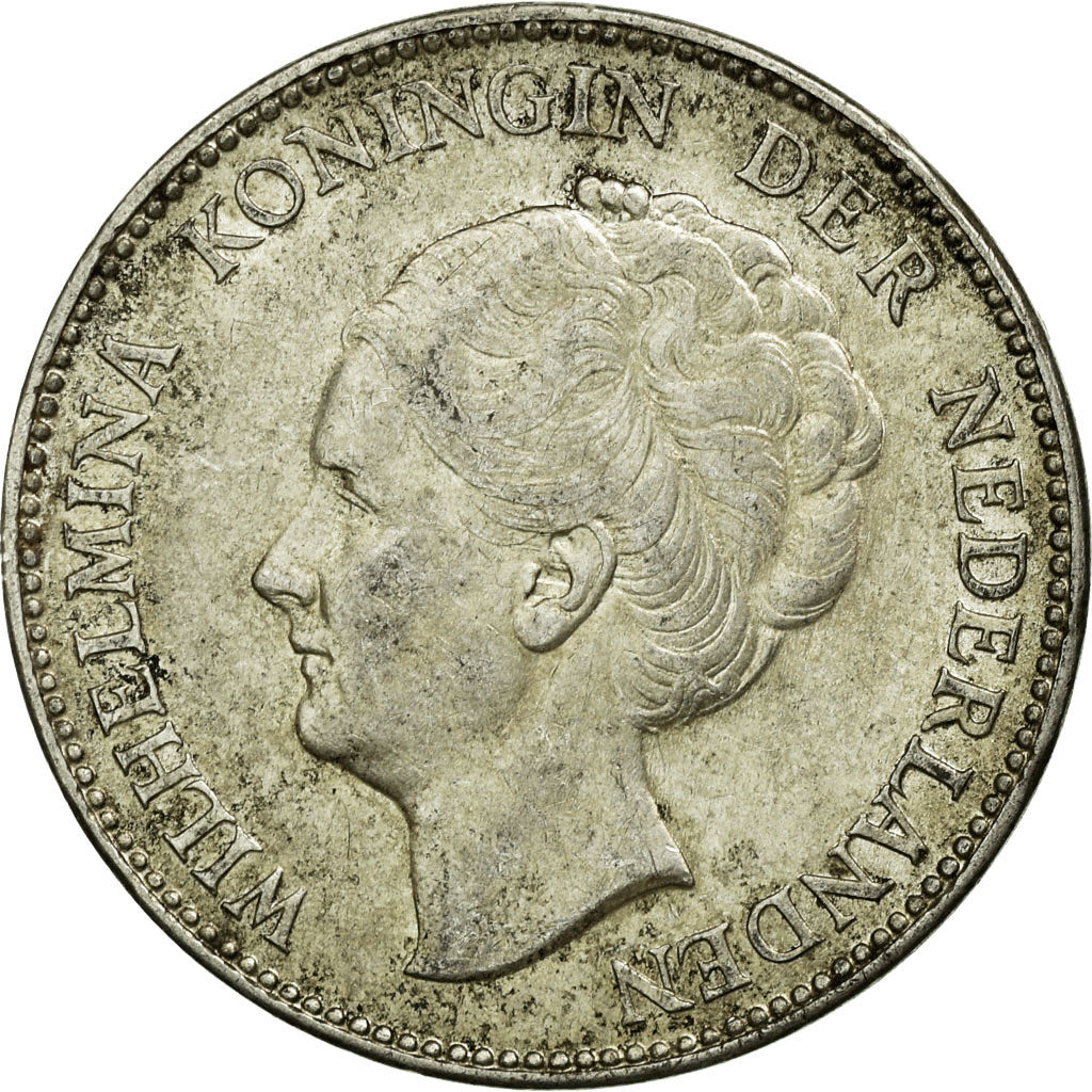 Coin, Netherlands, Wilhelmina I, Gulden, 1931, AU(50-53), Silver, KM:161.1