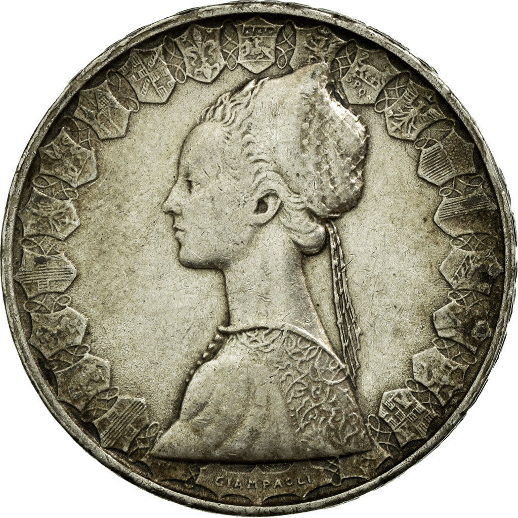 Coin, Italy, 500 Lire, 1958, Rome, EF(40-45), Silver, KM:98