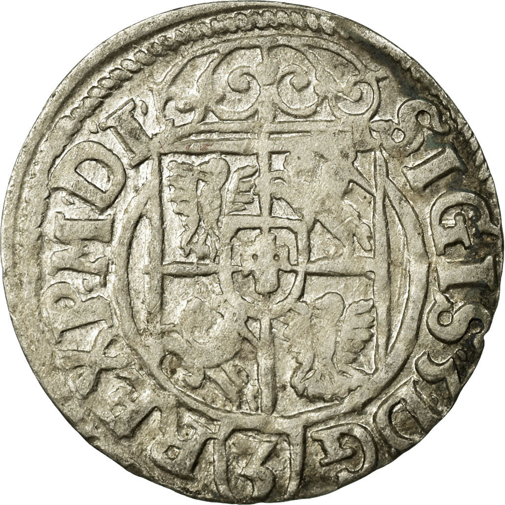 Coin, Poland, Sigismund III, 3 Polker, 3 Poltorak - 1 Kruzierz, 1622, AU(50-53)