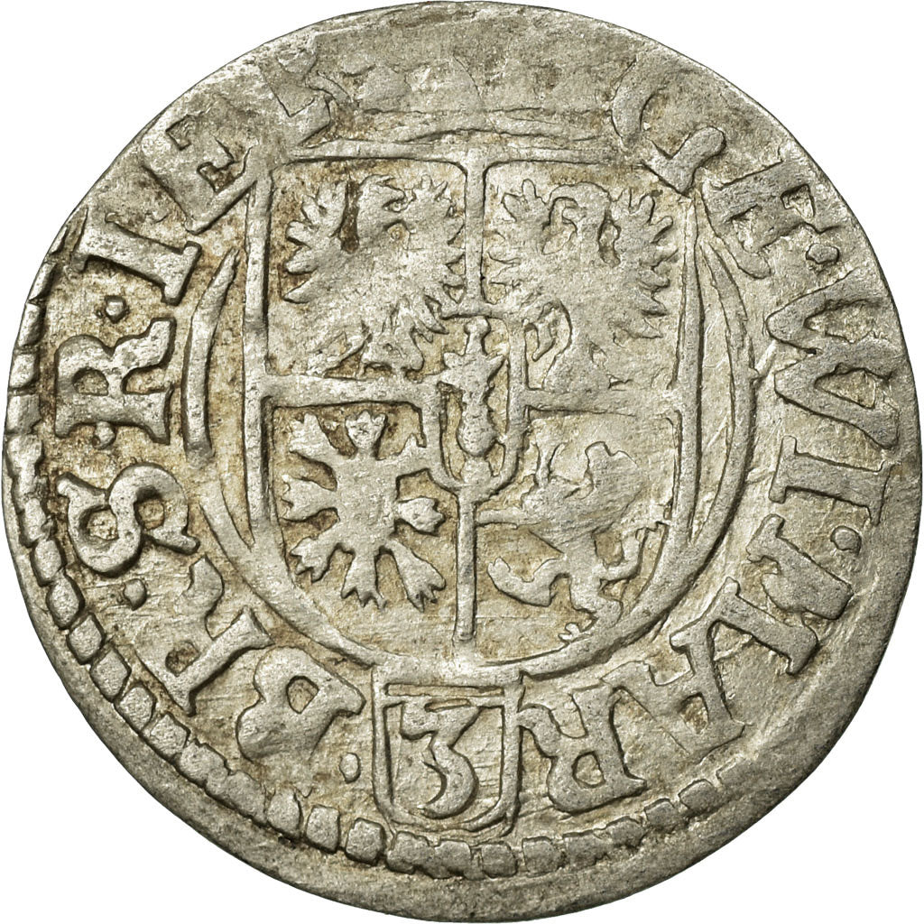 Monnaie, Pologne, Sigismund III, 3 Polker, 3 Poltorak - 1 Kruzierz, 1624, TTB+