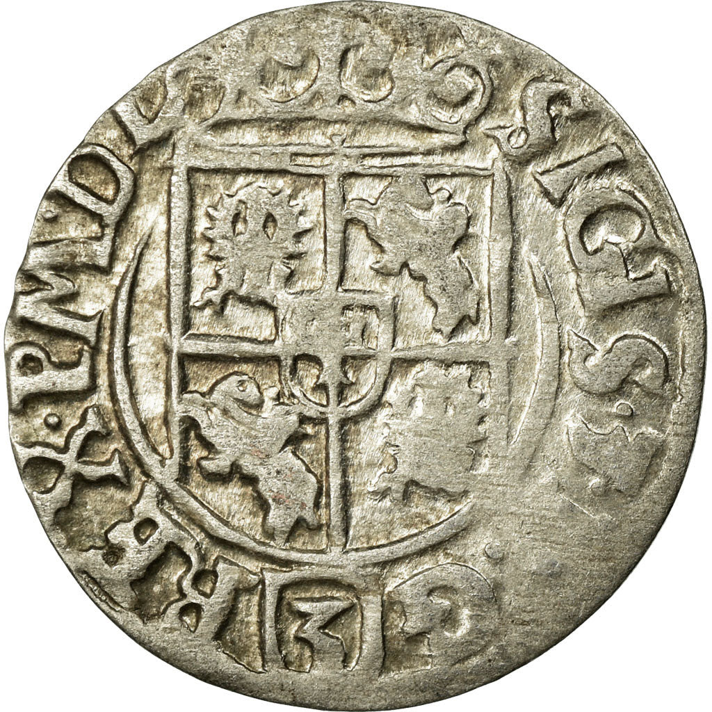 Monnaie, Pologne, Sigismund III, 3 Polker, 3 Poltorak - 1 Kruzierz, 1627, TTB+