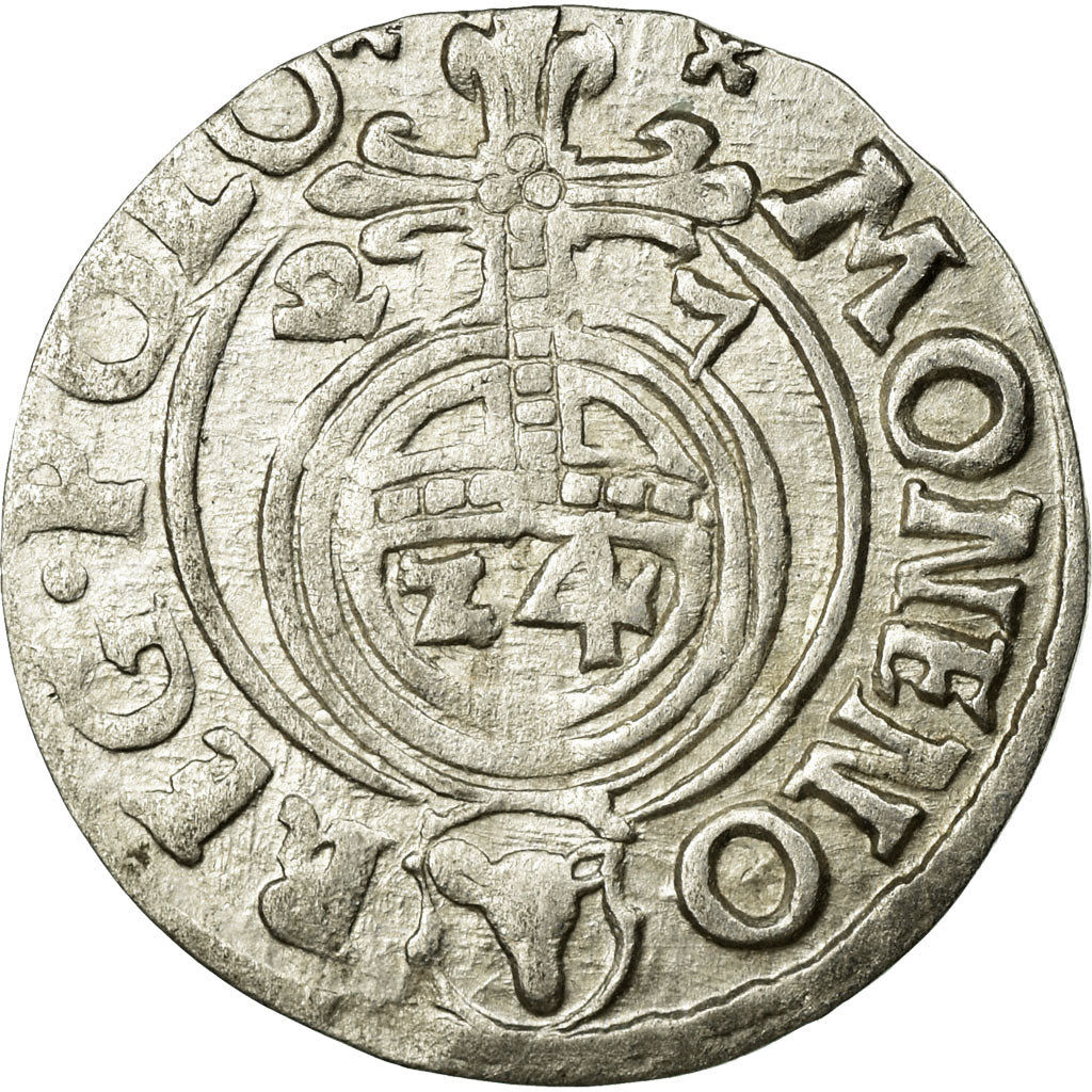 Coin, Poland, Sigismund III, 3 Polker, 3 Poltorak - 1 Kruzierz, 1627, AU(50-53)